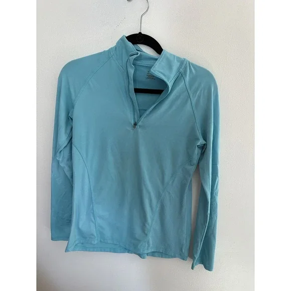 Champion C9 Duo Dry Quarter Zip Pullover Light Blue Athletic Top Womens XS - Picture 1 of 4